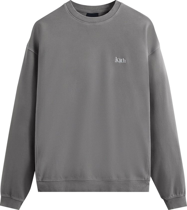 

Толстовка Kith Crystal Wash Interlock Vintage Crewneck 'Statue', серый