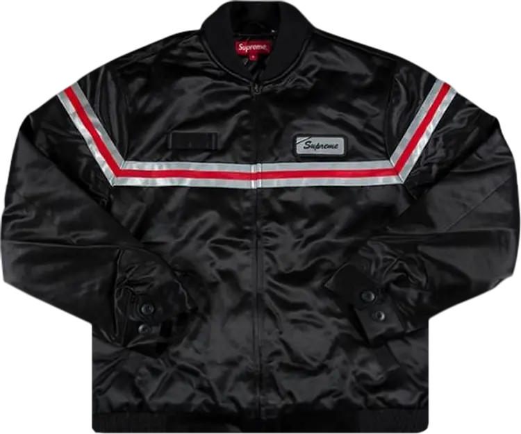 

Куртка Supreme Reflective Stripe Work Jacket 'Black', черный