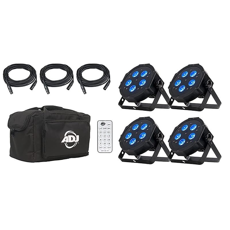 

ADJ American DJ MEG386 Mega Flat Hex Pak LED Par RGBAW+ Wash Lighting Kit Pack Pack