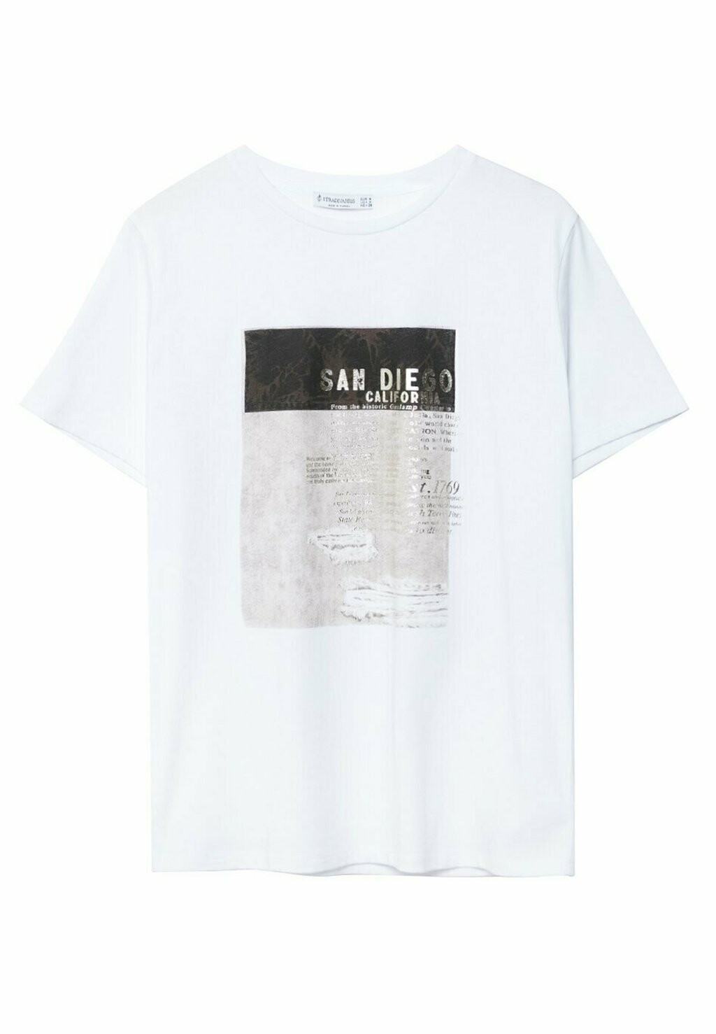 

Футболка с принтом Stradivarius