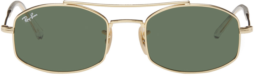 

Золотые солнцезащитные очки RB3719 Ray-Ban, цвет Arista