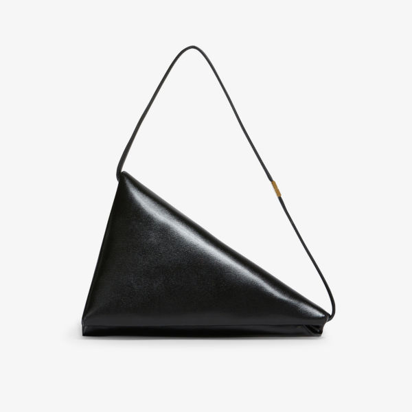 Кожаная сумка через плечо Prisma Marni, черный синяя треугольная сумка prisma marni цвет smoke blue