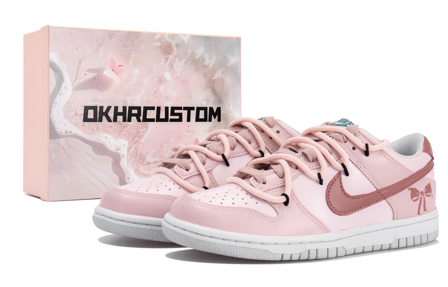 

Кроссовки Nike Dunk Skateboarding Shoes Women's Low-top Pink, розовый