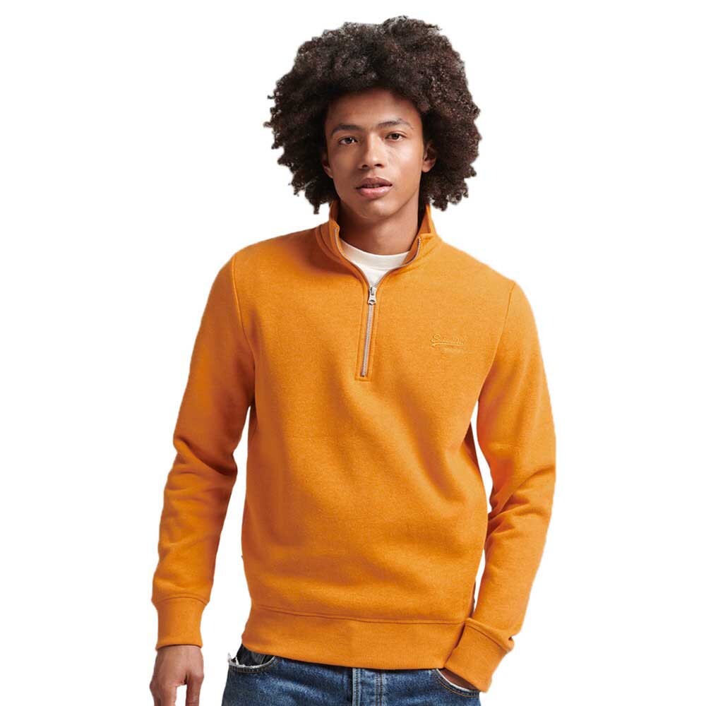 

Толстовка Superdry Vintage Logo Emb Henley Full Zip, оранжевый