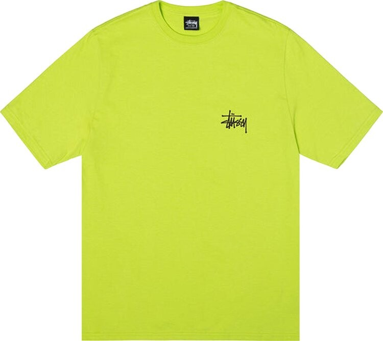 Футболка Stussy Basic Tee 'Keylime', зеленый