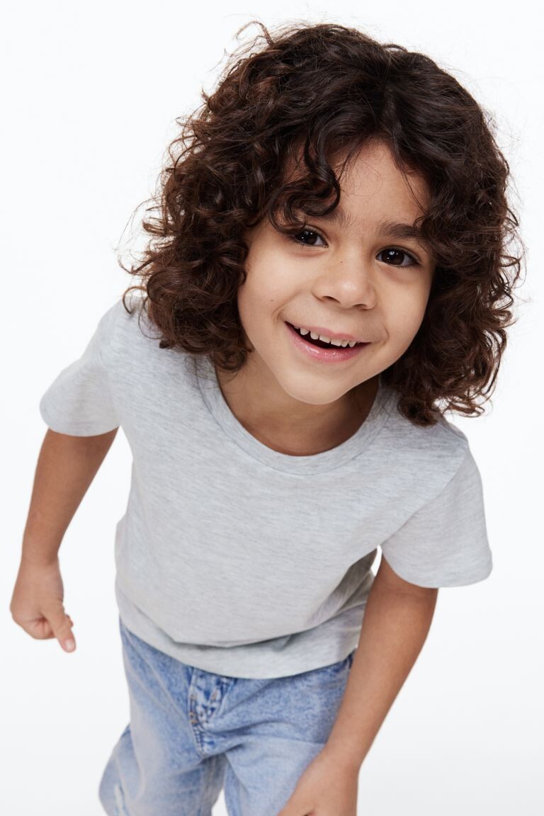 

Комплект из 3 футболок H&M, светло-серый меланж/синий