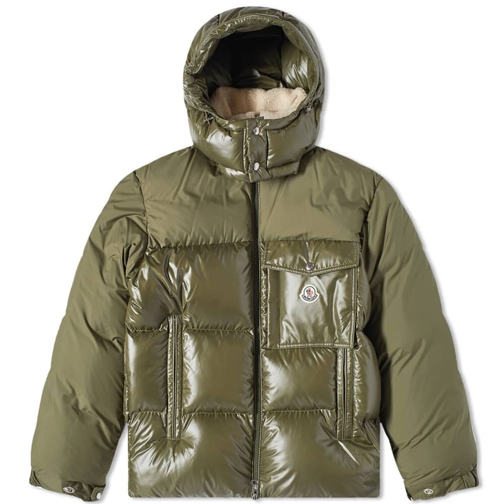 

Пуховик с воротником из овчины Bayuda Moncler, Серый