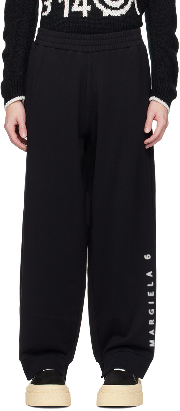 

Черные брюки для отдыха с вентиляцией MM6 Maison Margiela