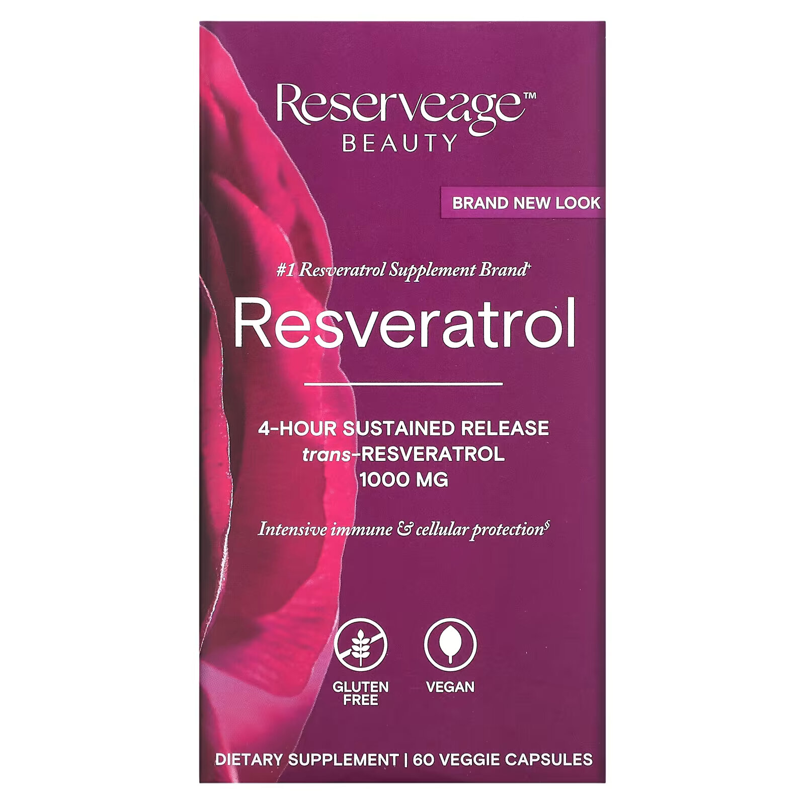 цена ReserveAge Nutrition, ресвератрол, транс-ресвератрол, 500 мг, 60 растительных капсул