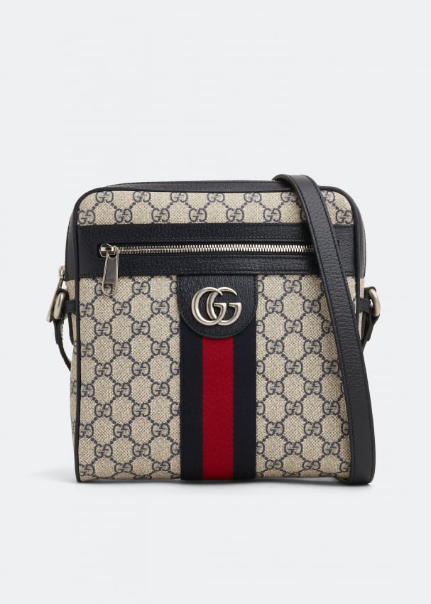 Сумка GUCCI Ophidia GG small messenger bag, синий сумка gucci ophidia key case бежевый