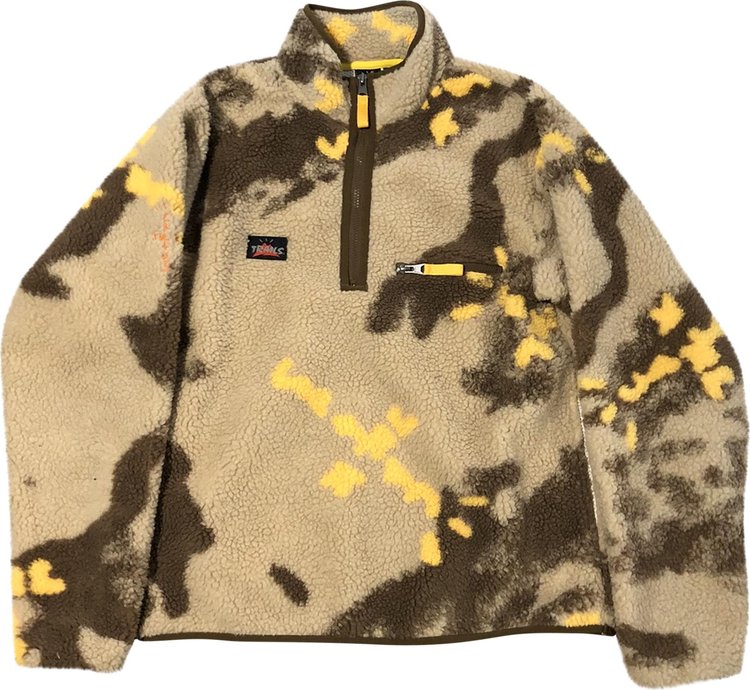 メンズtravis scott half-zip sherpa pullover - waasss.com