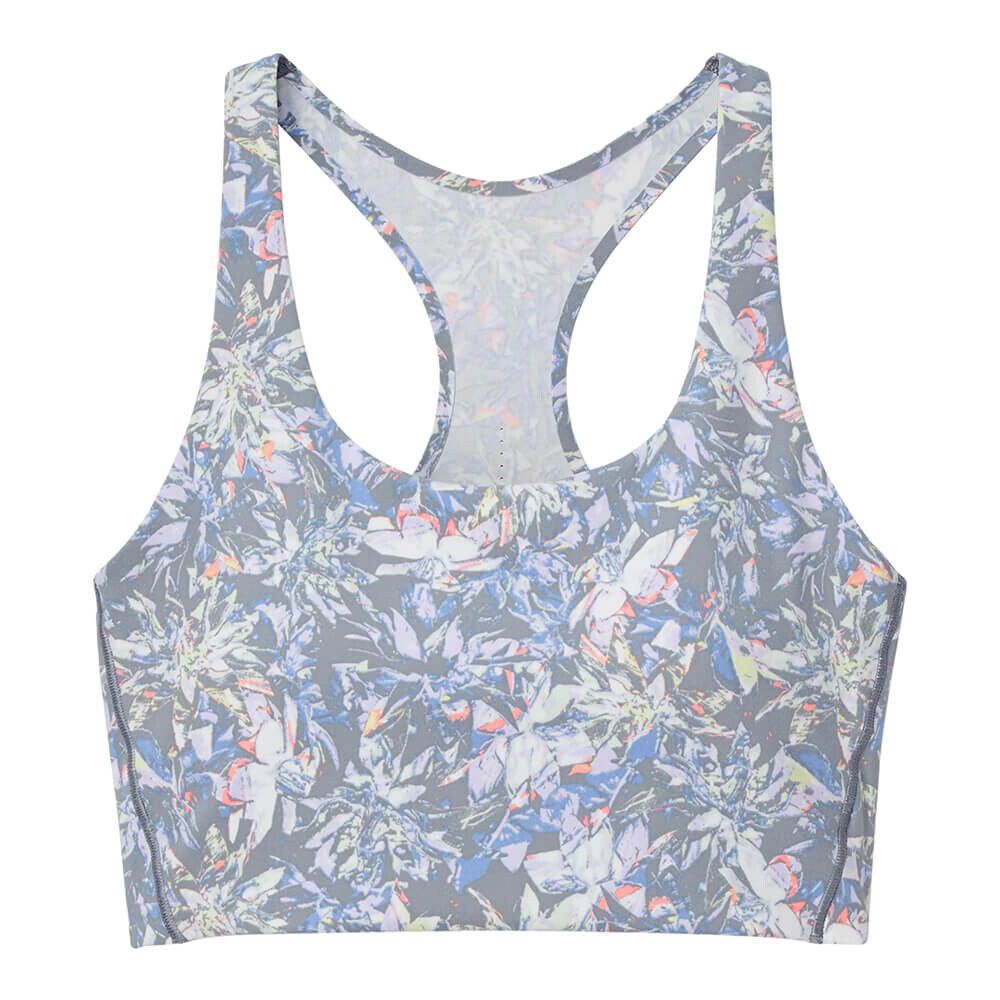 

Топ-бюстгальтер Uniqlo Square Neck Printed Active Wireless, серый