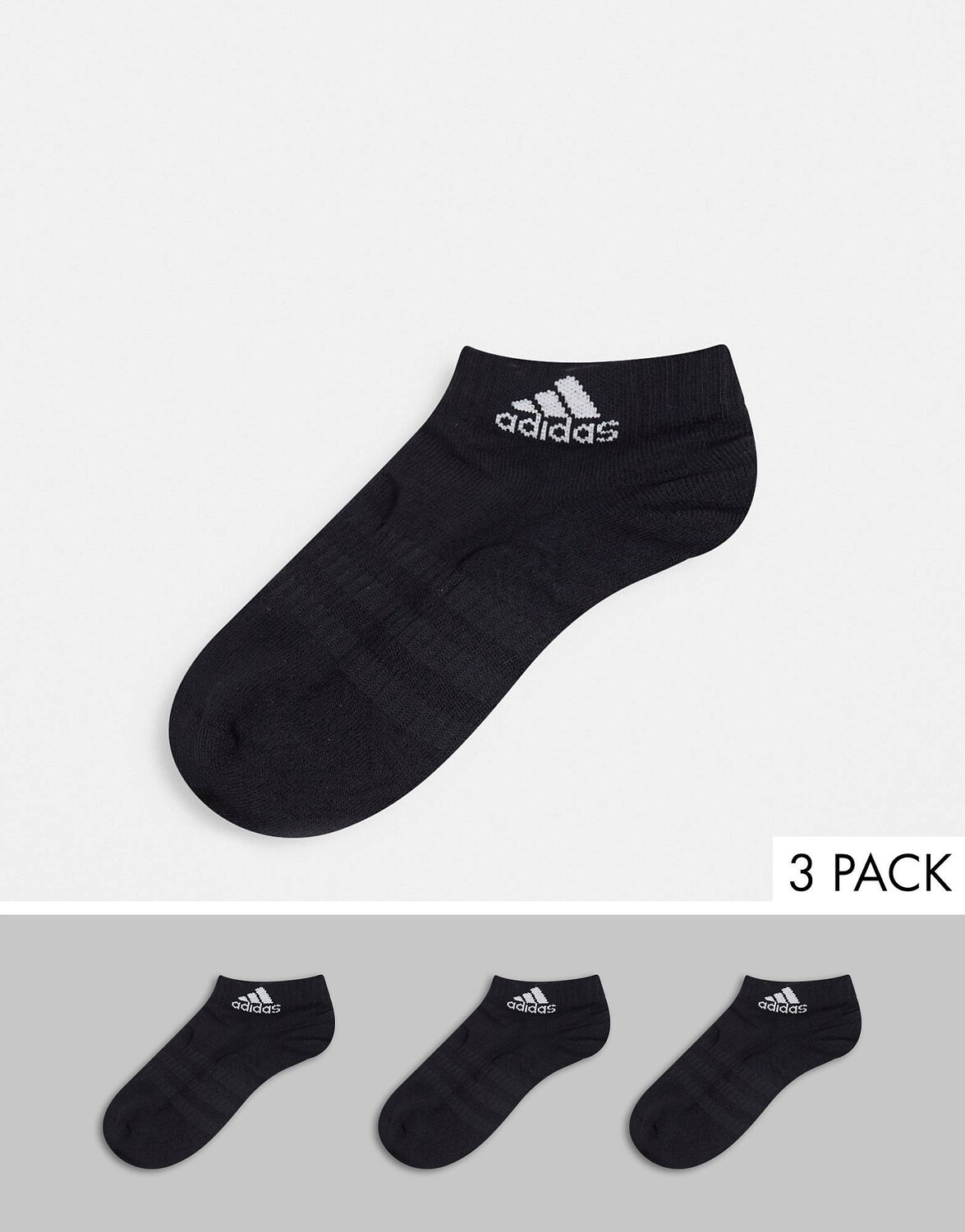 

Комплект из 3 пар черных носков adidas Training