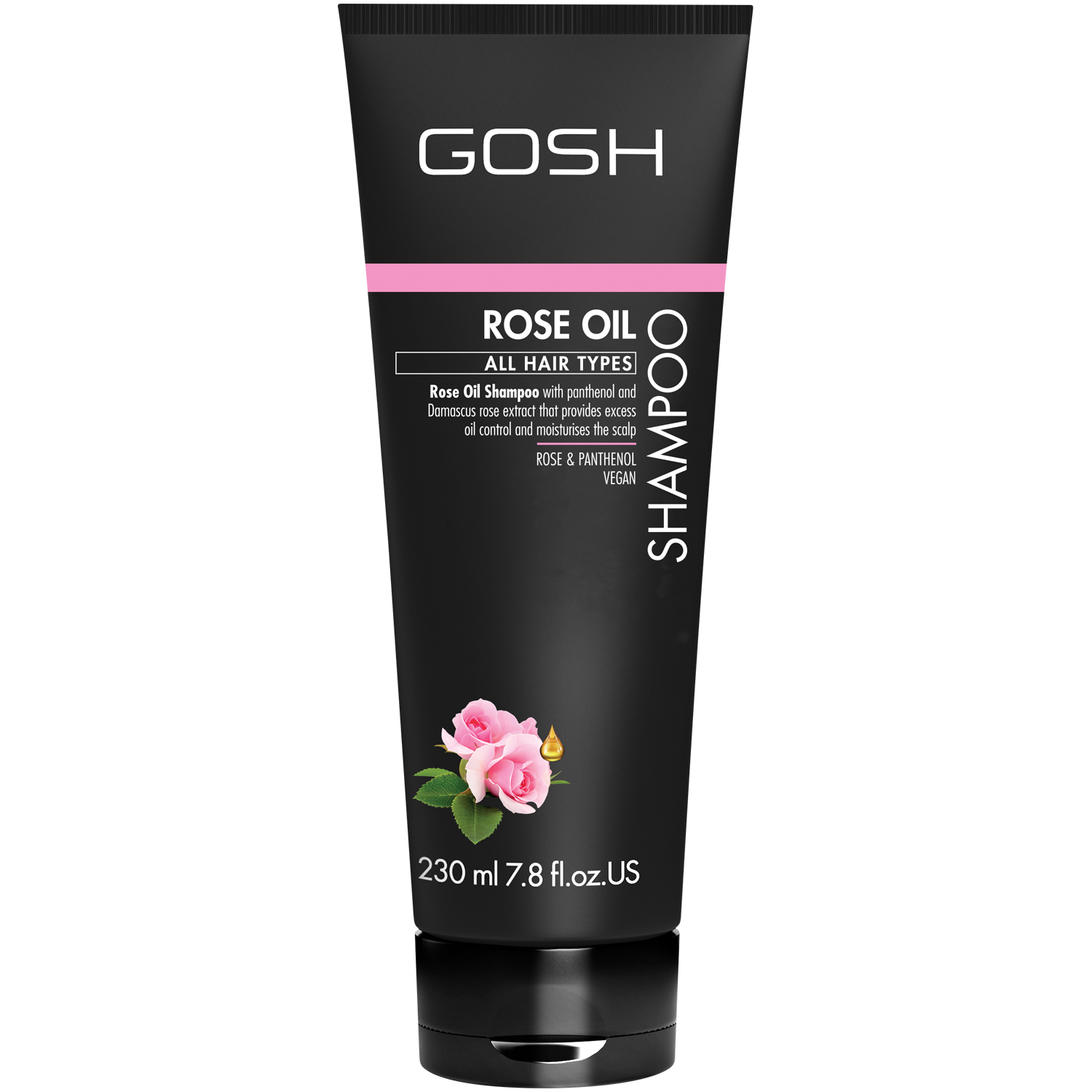 Gosh Rose Oil шампунь для волос с розовым маслом, 230 мл - фото