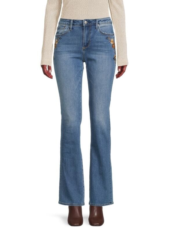 

Джинсы со Средней Посадкой Driftwood Peony Kelly Boot Cut, medium wash