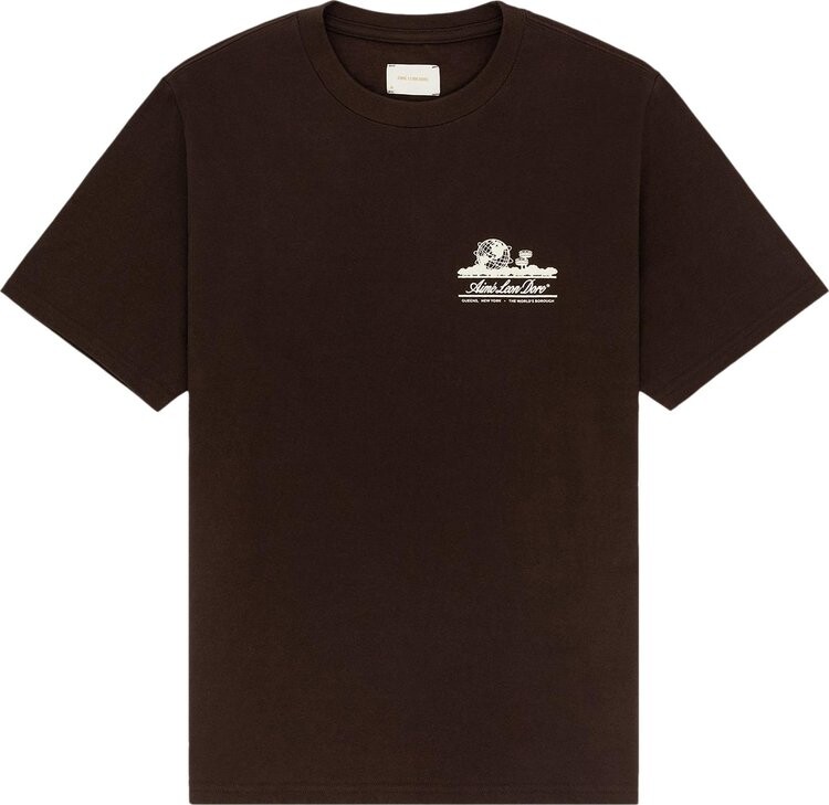 

Футболка Aimé Leon Dore Unisphere Short-Sleeve 'Coffee Bean', коричневый