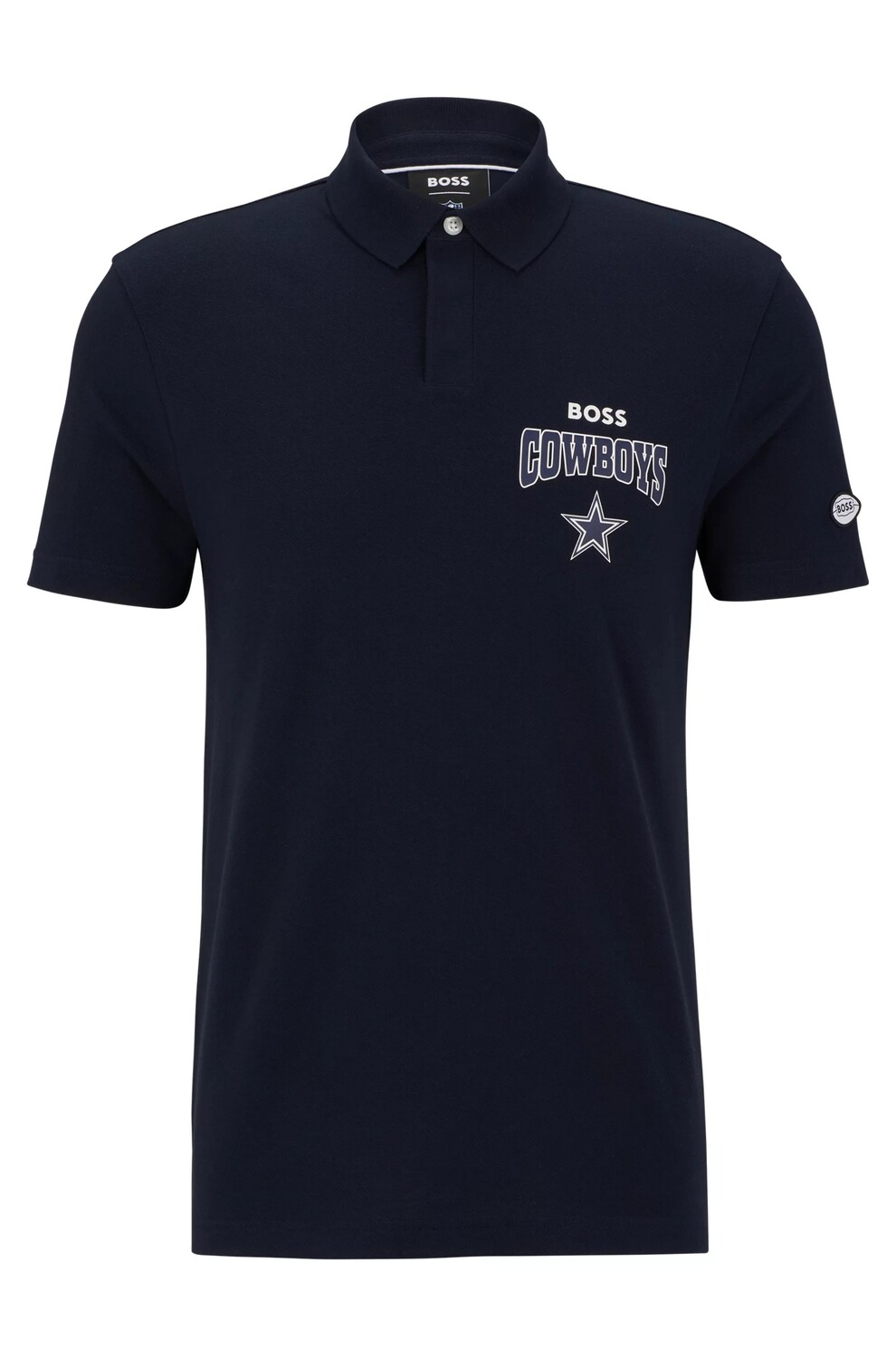 

Футболка поло Boss X Nfl Cotton-piqué With Collaborative Branding Cowboys, темно-синий