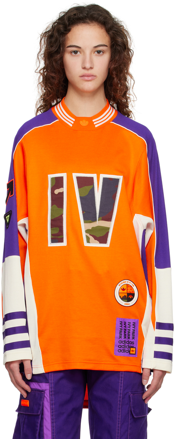 Оранжевая футболка с длинным рукавом из джерси adidas x IVY PARK ...