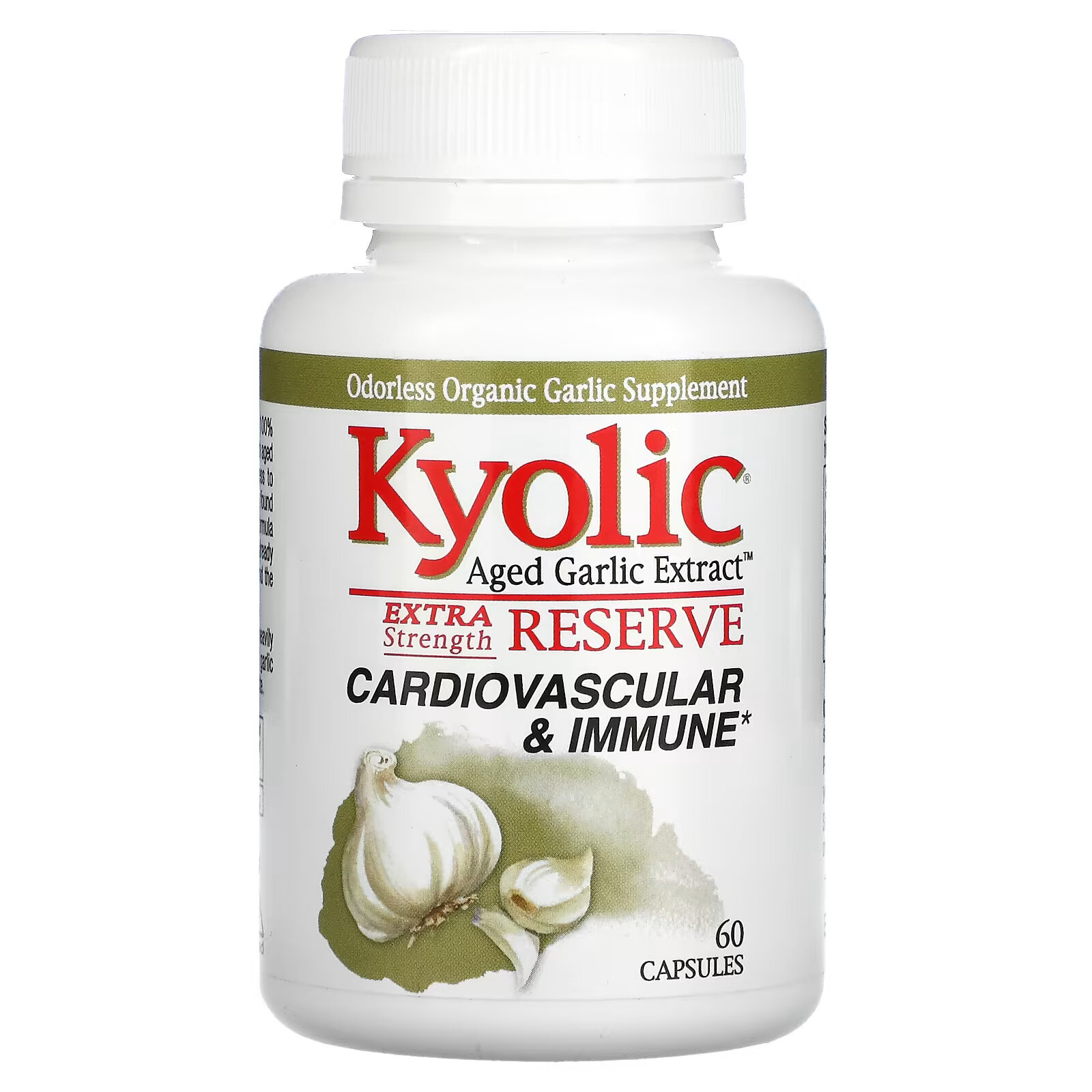 Kyolic, Aged Garlic Extract, повышенная сила действия, 60 капсул natural balance гуарана повышенная сила действия 60 вегетарианских капсул vegcaps