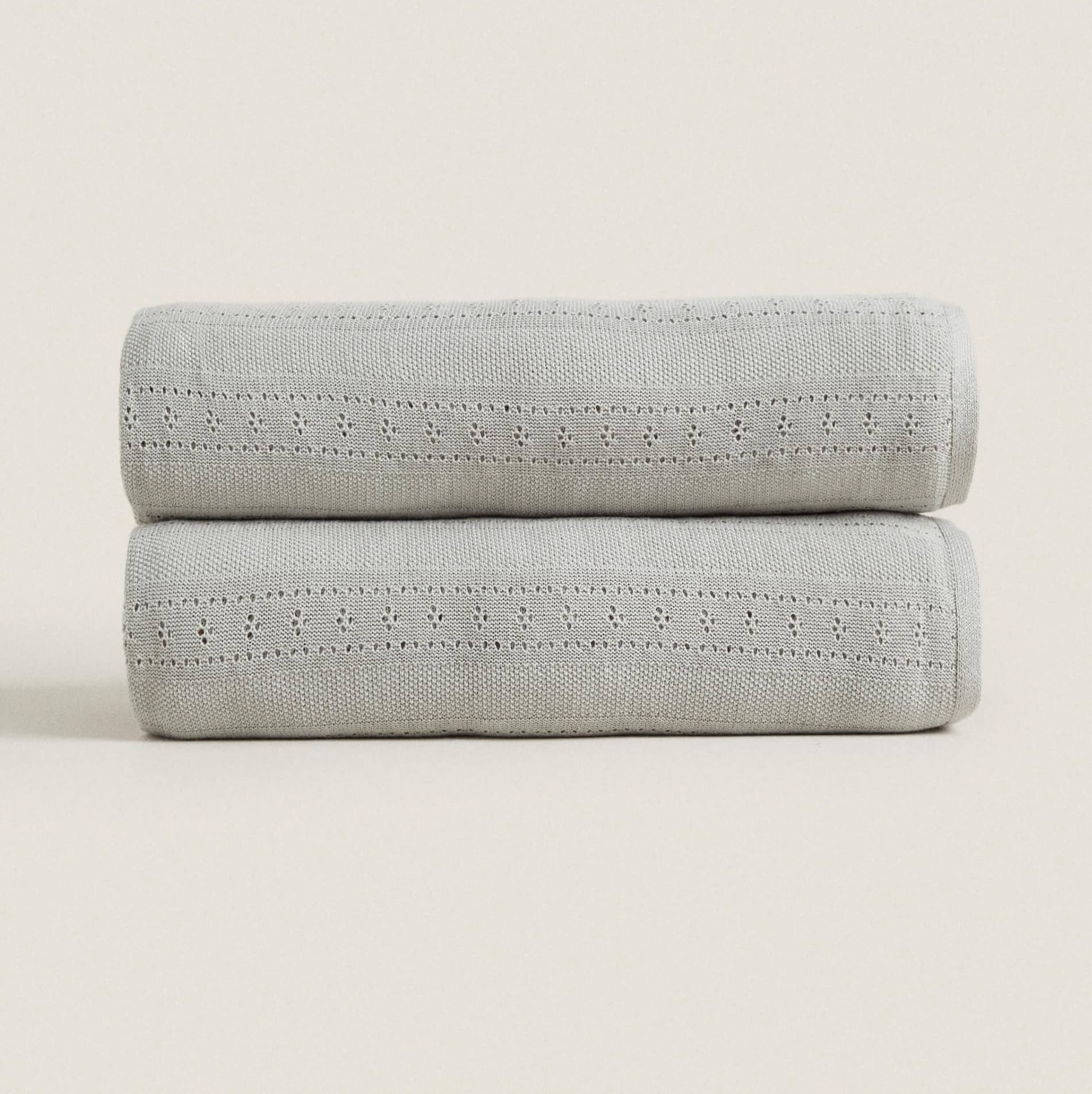 

Одеяло детское Zara Home Pointelle Cotton, серый