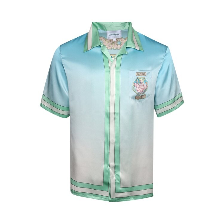 

Рубашка Casablanca Cuban Collar Short-Sleeve Shirt 'Casa Sport', белый