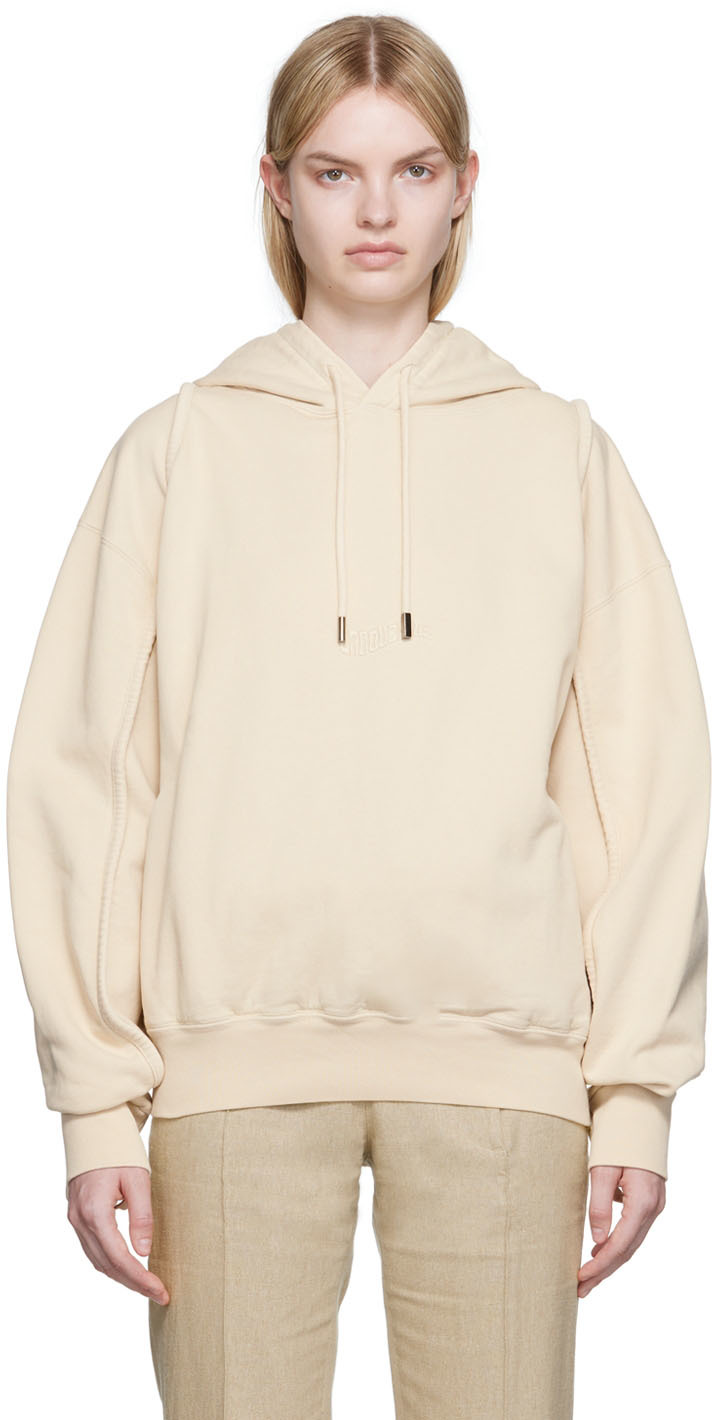 Худи бежевого цвета 'Le Sweatshirt Camargue' Jacquemus – заказать из-за  границы с доставкой в «CDEK.Shopping»
