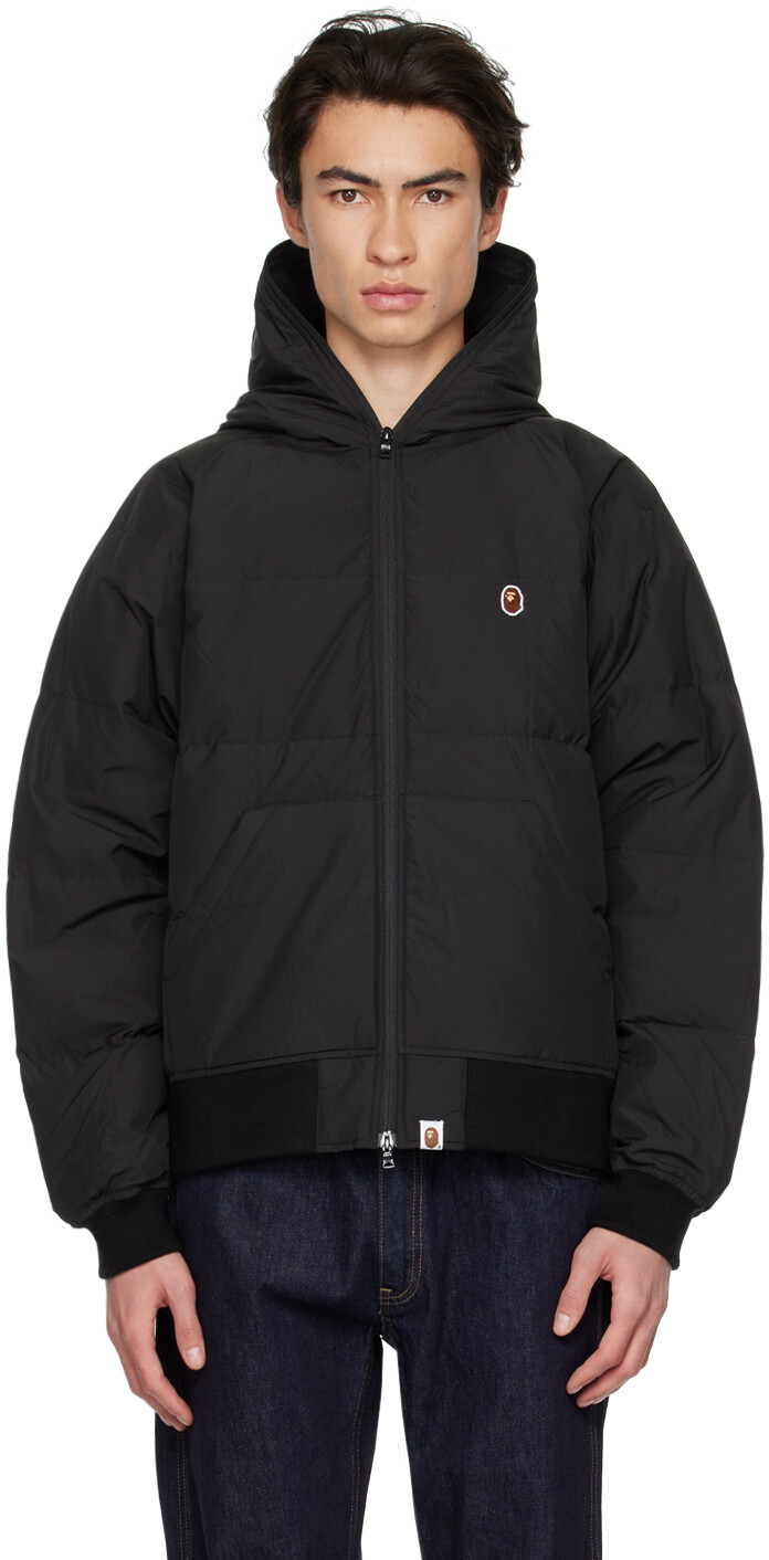 

Черный пуховик с одним заостренным концом BAPE