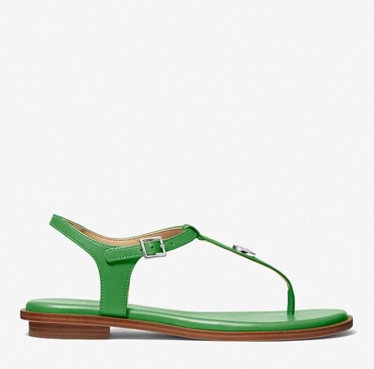 

Кожаные сандалии с Т-образным ремешком Michael Kors Michael Mallory Leather T-Strap, зеленый