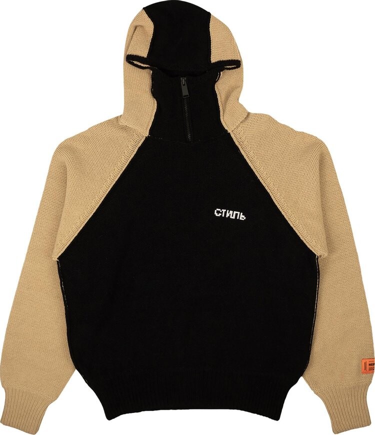 

Худи Heron Preston Zip CTNMB Reverse Knit Hoodie 'Black/Tan', черный