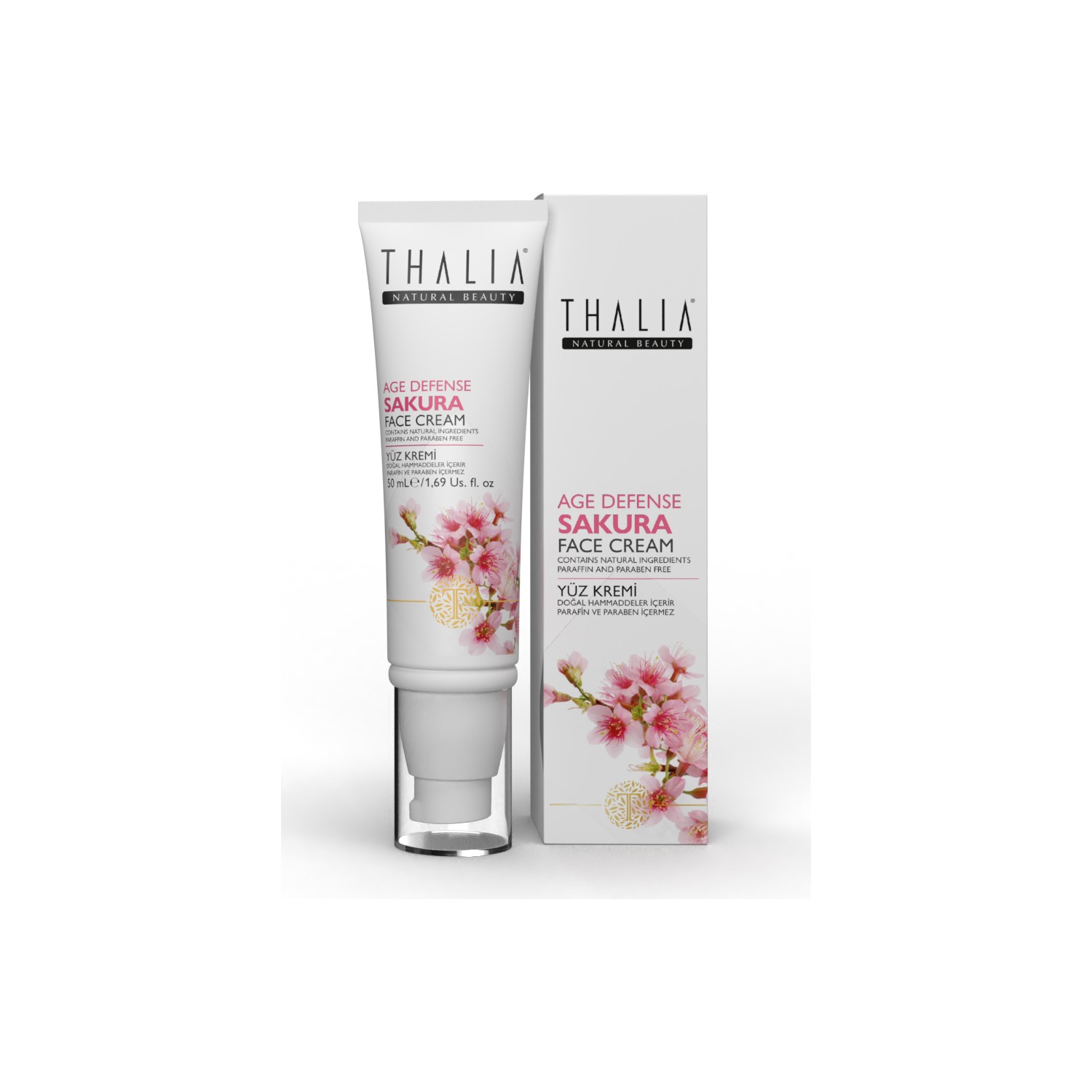 Крем для лица Thalia с экстрактом сакуры, 50 мл крем увлажняющий для лица thalia natural beauty repair