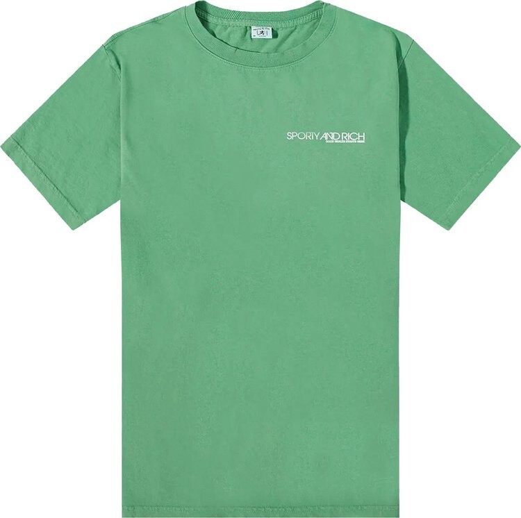 

Футболка Sporty & Rich Disco T-Shirt 'Kelly/White', зеленый