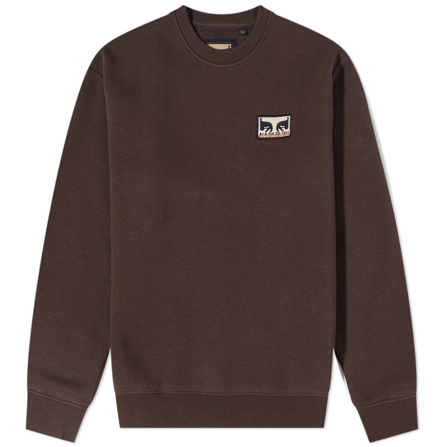 

Свитшот Napapijri х Obey Crew, коричневый