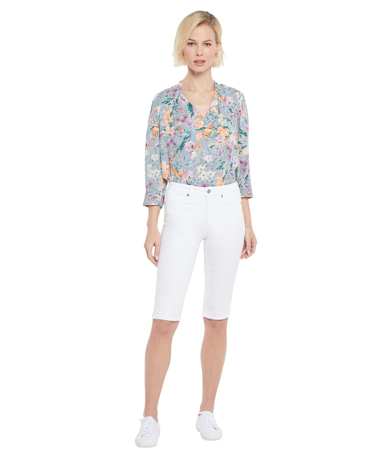 

Шорты NYDJ, Bike Capris w/ Rivet Sideseam in Optic White