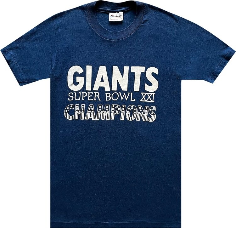 

Футболка Vintage 1987 New York Giants Super Bowl Tee 'Navy', синий