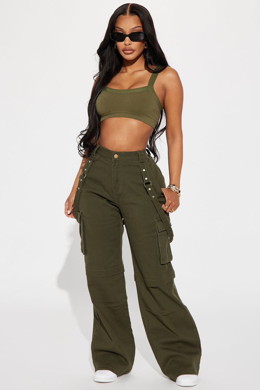 

Брюки карго Fashion Nova RJH9038, оливковый, Зеленый