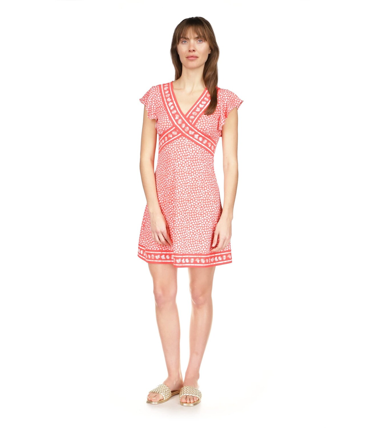 

Платье MICHAEL Michael Kors, Palm Border Crisscross Dress