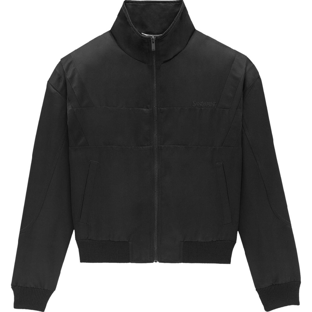 Куртка Saint Laurent Teddy Satin, черный тедди жакет с воротником h