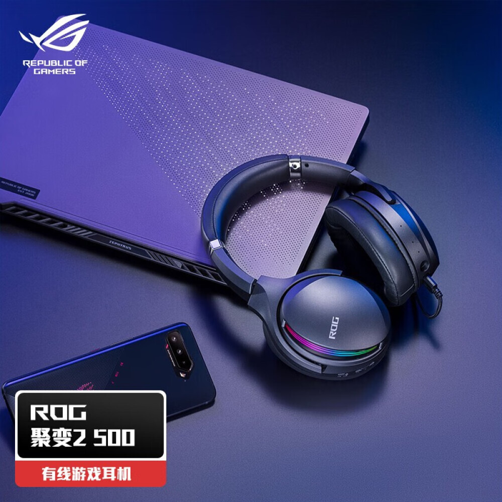 

Гарнитура игровая ROG Player Country Fusion 2 500 с микрофоном, черный