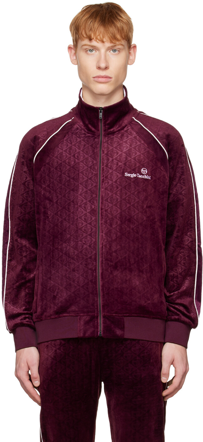 

Пурпурная жаккардовая спортивная куртка Sergio Tacchini