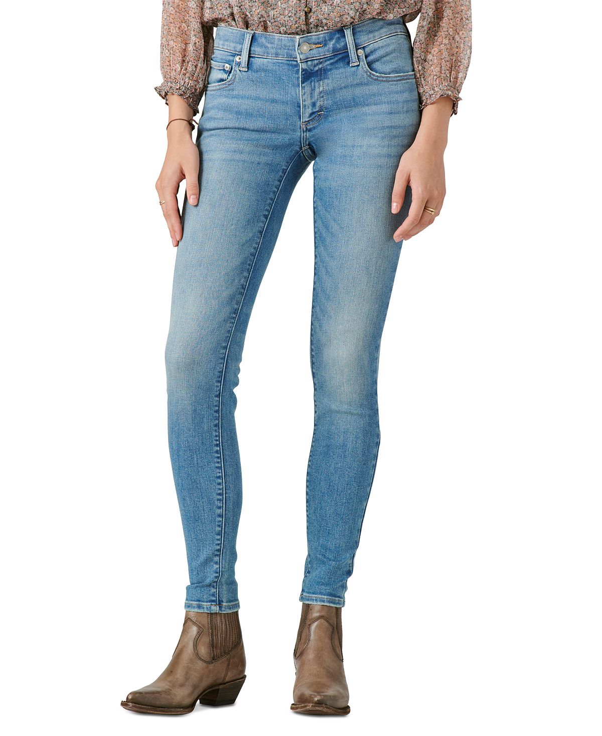 Женские джинсы-скинни lizzie с низкой посадкой Lucky Brand, мульти