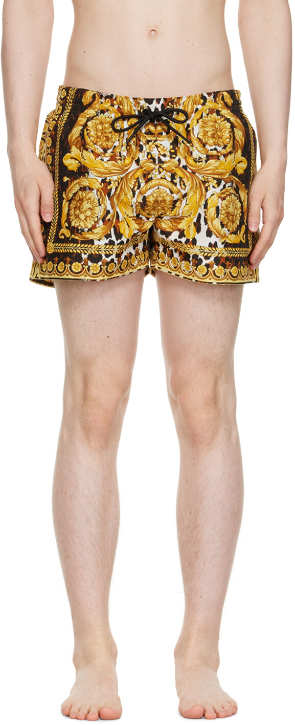 

Черные плавательные шорты в стиле барокко Versace Underwear