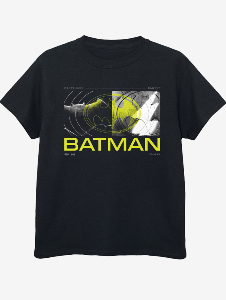 

Детская черная футболка NW2 The Flash Batman Future Slogan George., черный