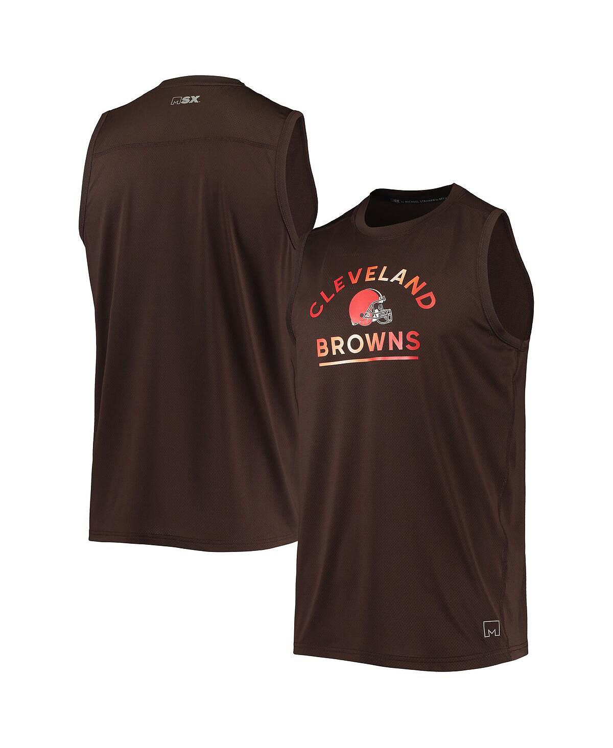 Мужская коричневая майка cleveland browns rebound MSX by Michael Strahan, коричневый cleveland basketball sleeveless