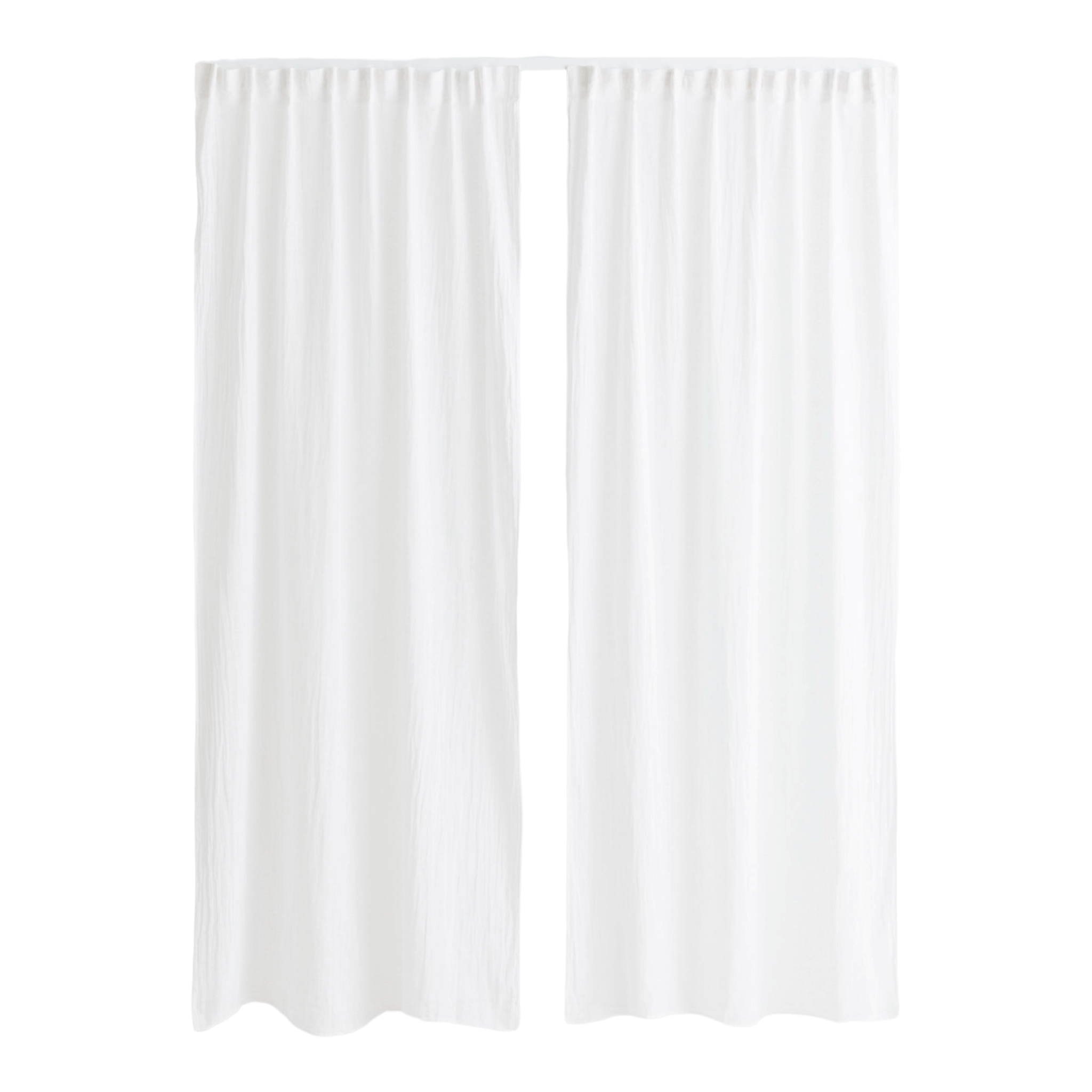 Шторы H&M Home 2-pack Multiway Linen-blend, 2 предмета, белый - фото