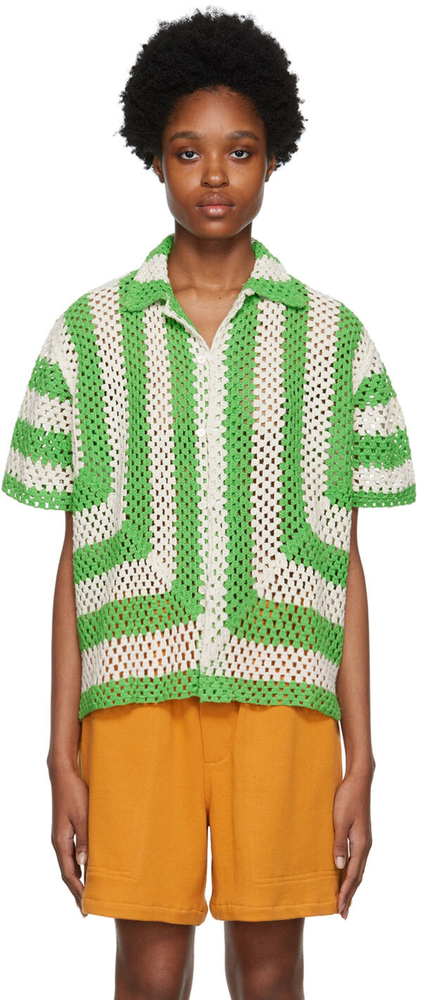 

Рубашка крючком Green & Off-White Bode