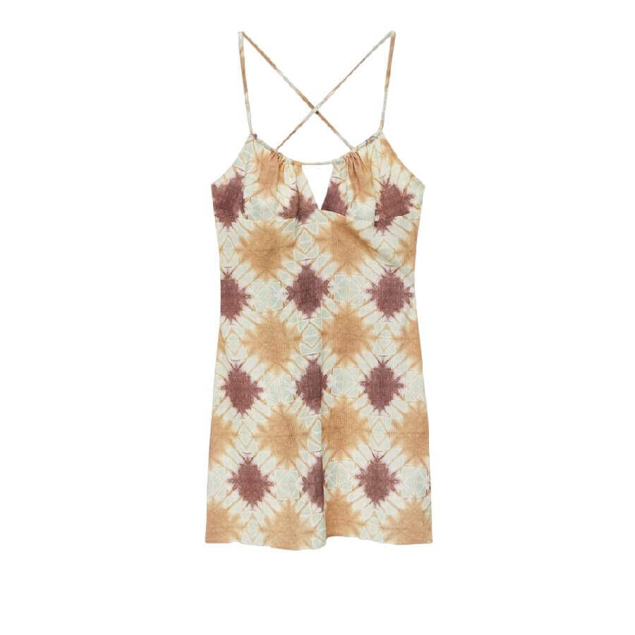 

Платье Pull&Bear Short Printed, бежево-коричневый