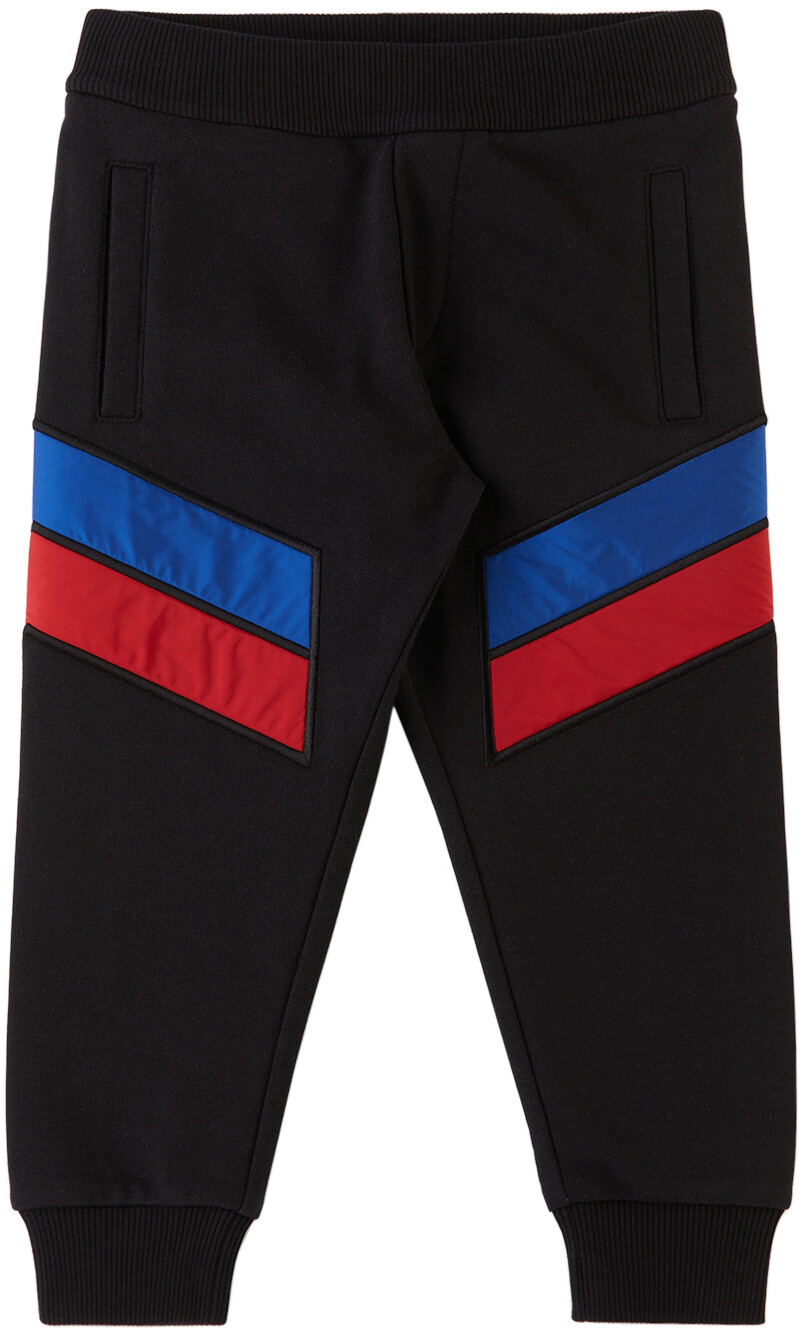 

Детские черные брюки для отдыха со вставками Moncler Enfant