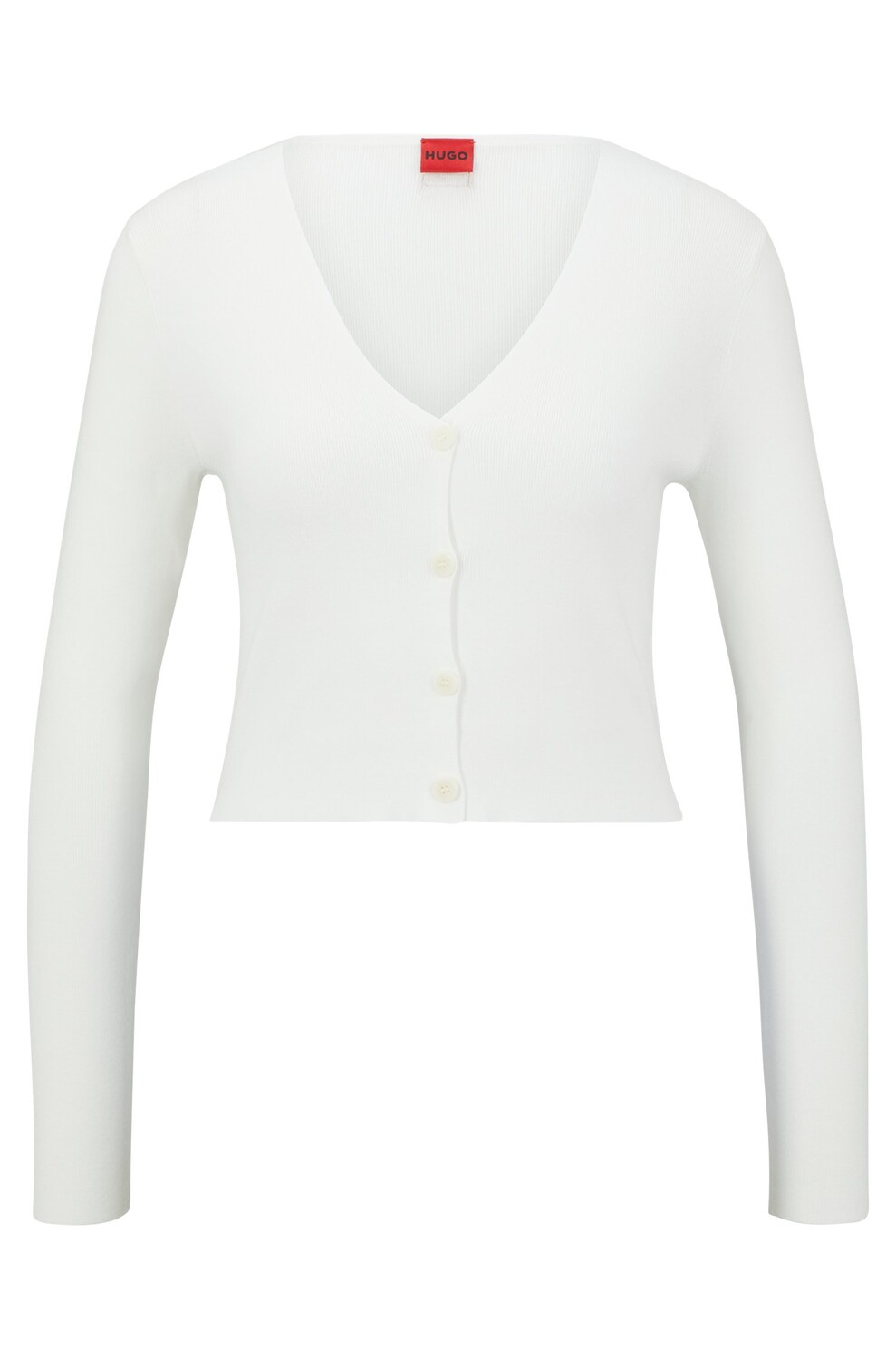 

Кардиган Hugo Slim-fit Cropped With V Neckline, белый