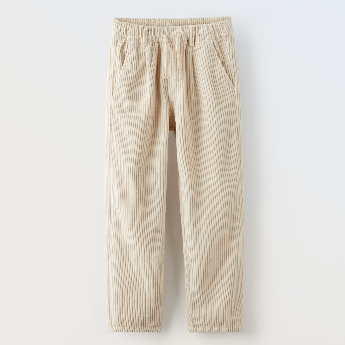 

Вельветовые брюки Zara True Neutrals Corduroy, слоновая кость