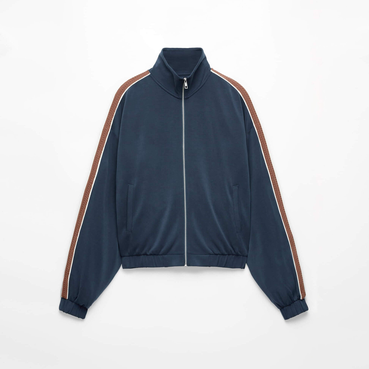 

Бомбер Oysho Side Applique Modal, темно-синий